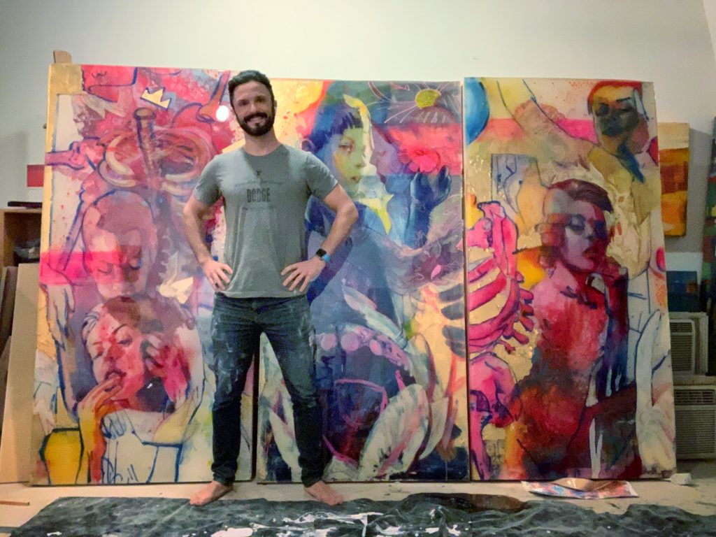 Marc Scheff in his art studio Marc Scheff in his art studio