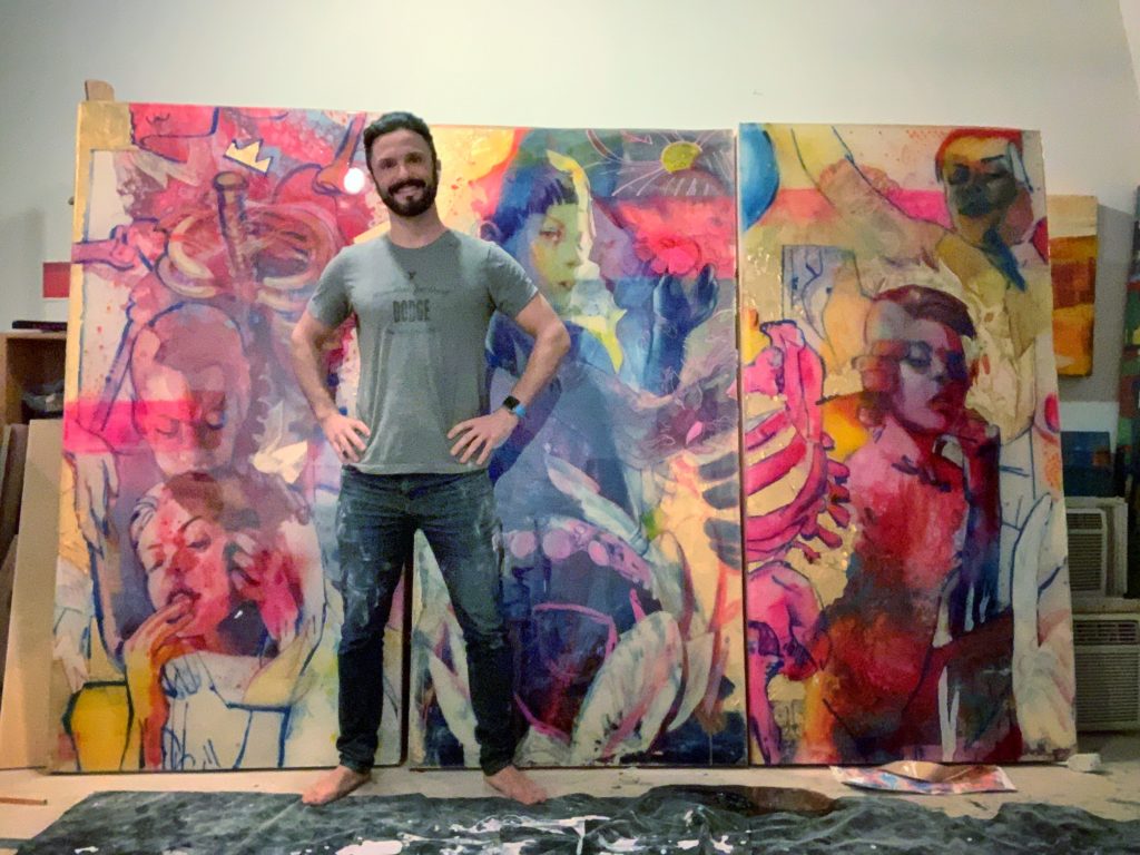 Marc Scheff in his art studio