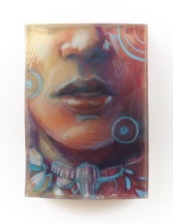 SOLD<br>
5x7x4<br>
Mixed media, gold leaf, in layered ArtResin<br><br>
This piece was created in response to a certain kind of world movement, one that I believe is harmful and must end. I think the idea that art is not political is laughable. Art is political, it's whether we cop to it or not that's on the table.<br>As ever, each layer is sanded, worked upon, and then resealed in a resin layer. In person, these layered effects mesmerize the viewer. You can't simply walk by without stopping to see how it works. Rule The World by Marc Scheff